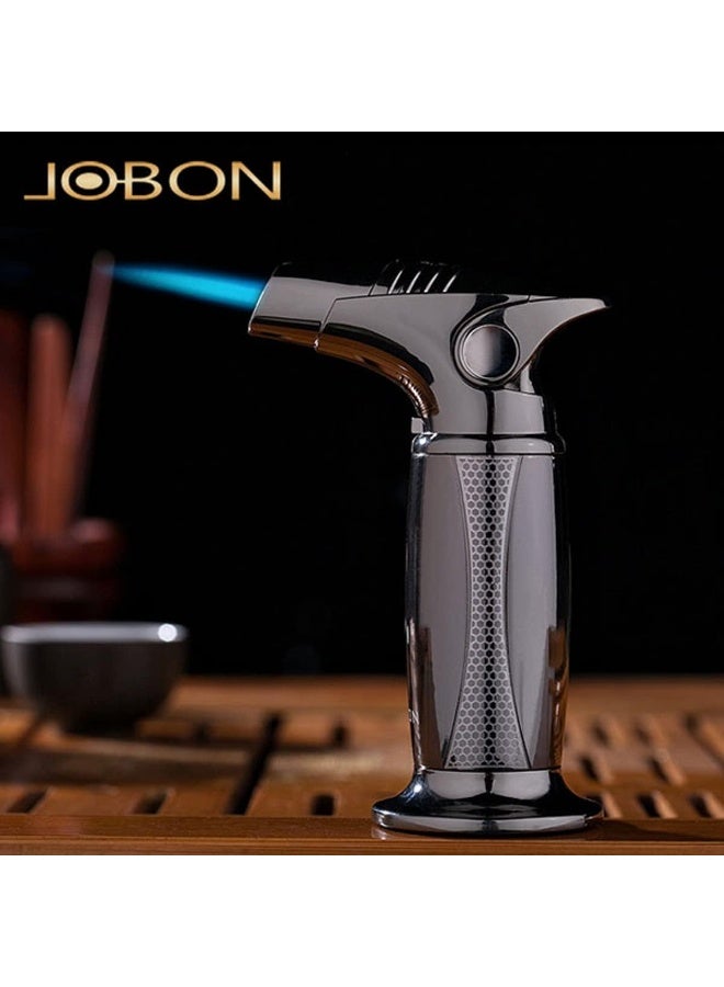 Alsaqer-Jobon Jet Flame Windproof Butane Gas Lighter-Bakhoor Charcoal Lighter-Jobon Torch Lighter-BBQ Lighter (Gas not Included)-(Black)