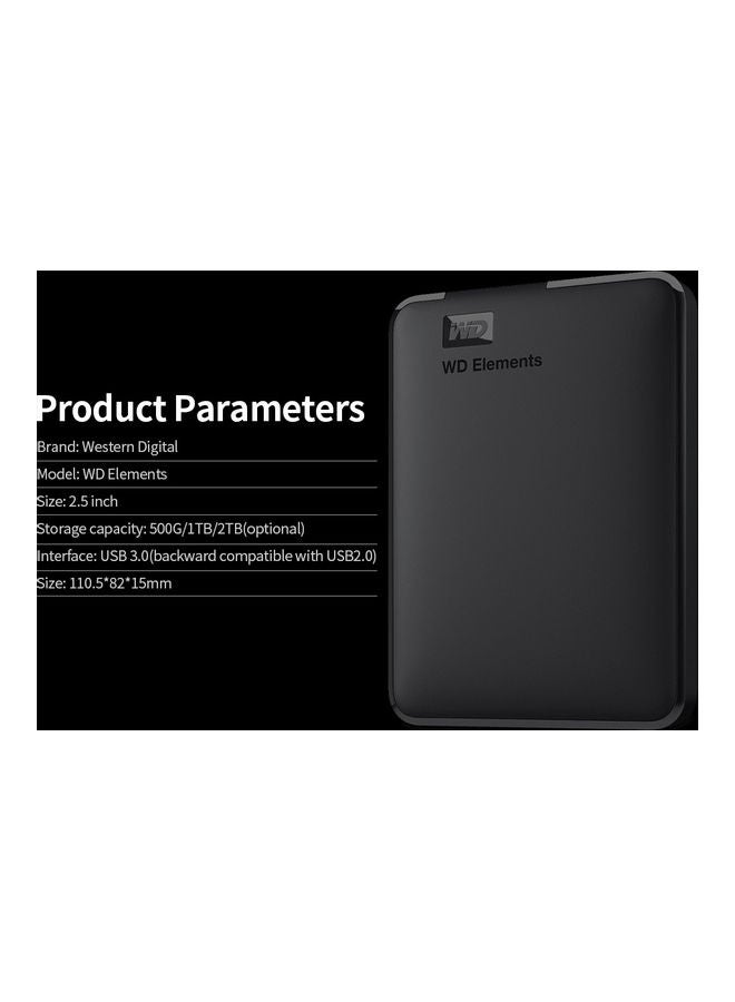 Elements High Speed External Hard Drive Black