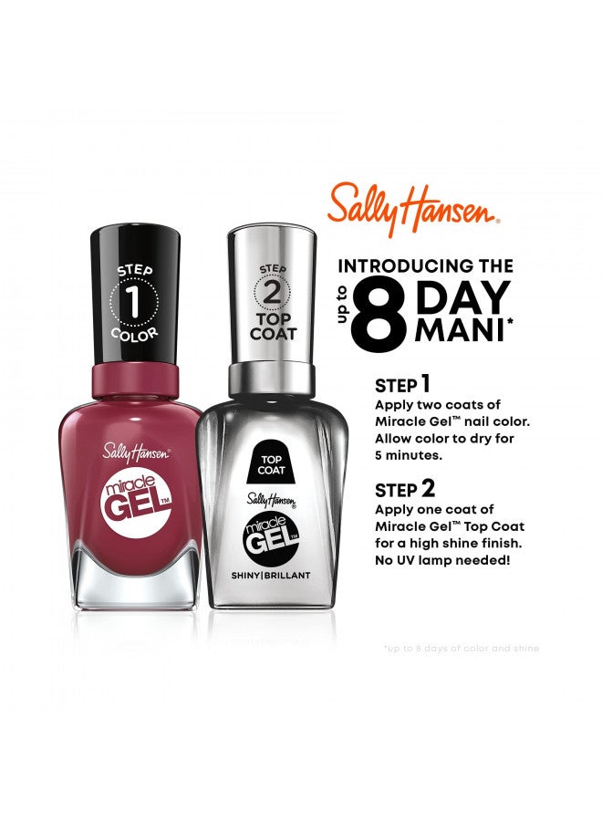 Sally Hansen Miracle Gel Nail Polish, Shade Terra-Coppa 189 (Packaging May Vary)