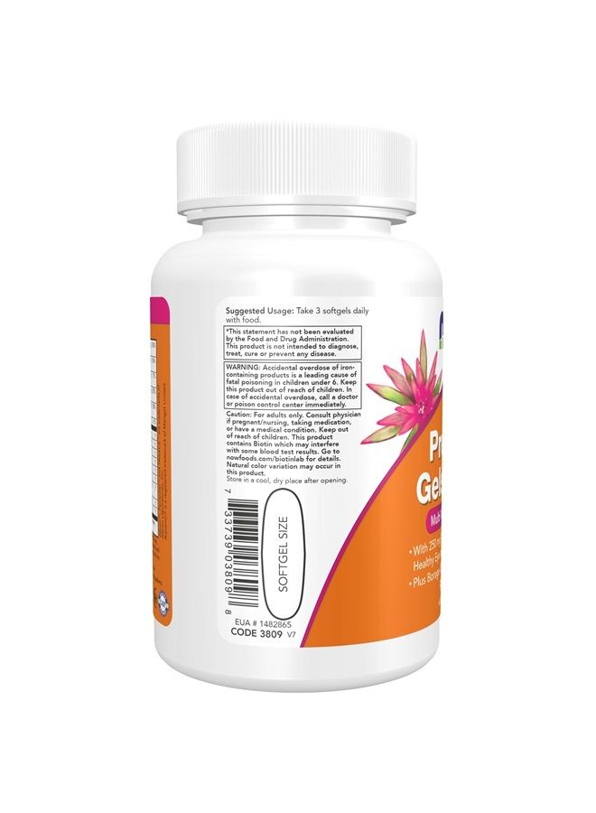 Supplements, Prenatal Gels + DHA with 250 mg DHA per serving, plus Borage Oil (GLA), 180 Softgels