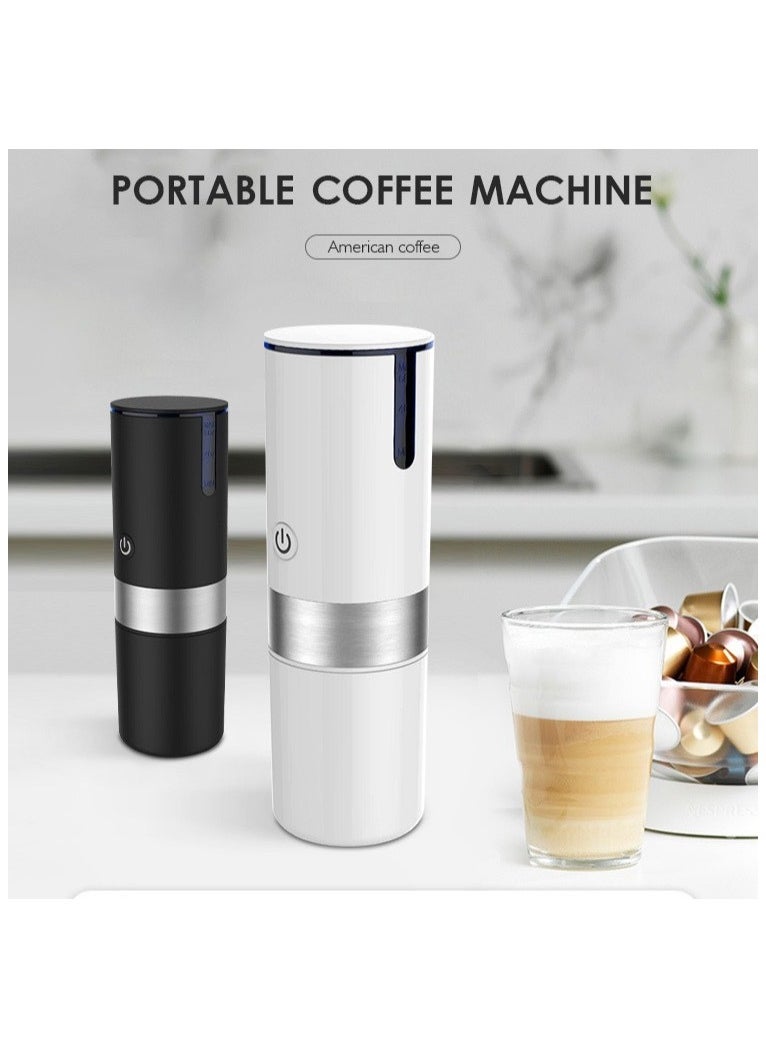 Outdoor small portable mini electric coffee machine, office and household coffee powder, capsule universal machine, requires heated water for use,Electric, Mini