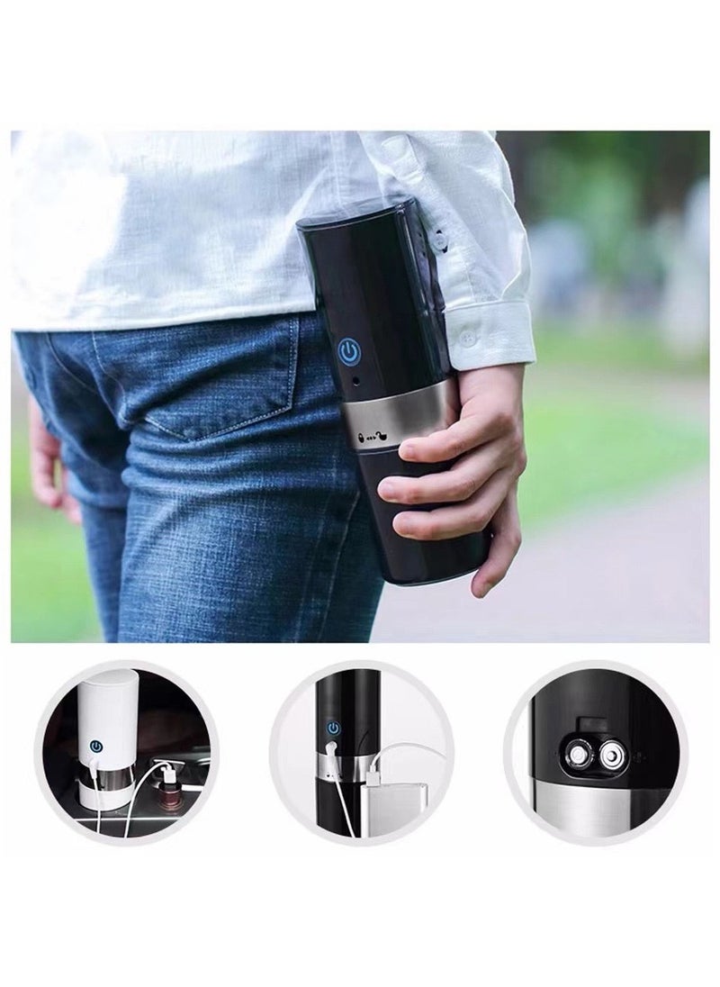 Outdoor small portable mini electric coffee machine, office and household coffee powder, capsule universal machine, requires heated water for use,Electric, Mini