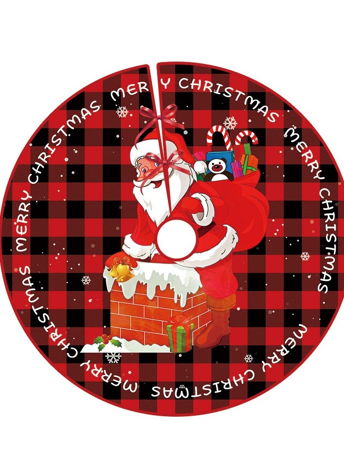 New Christmas Snowman Pattern Christmas Tree Bottom Decoration Creative Santa Claus Tree Skirt