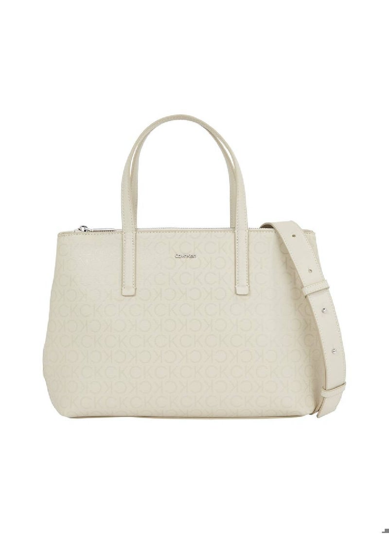 Women's Ck Must Tote Bag - Polyester, Beige