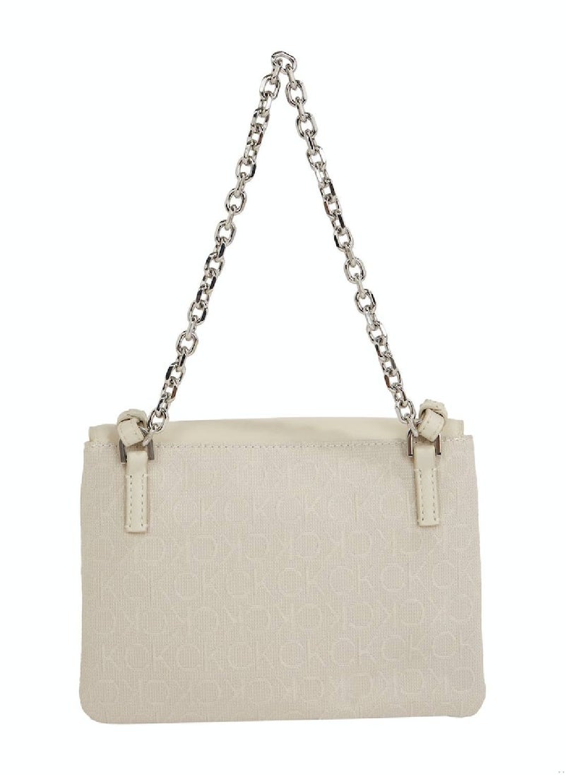 Women's Logo Jacquard Crossbody Bag - Polyester, Gray