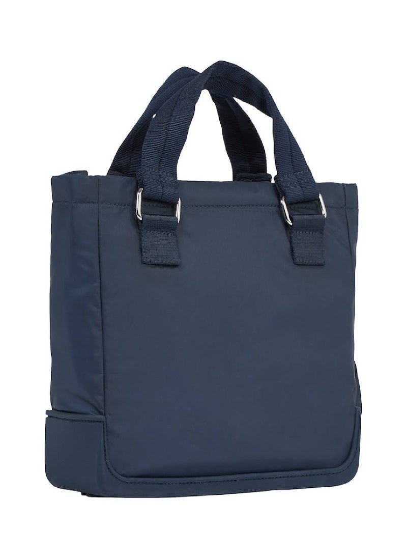 Women's Uncovered Tote Bag - Polyester, Blue