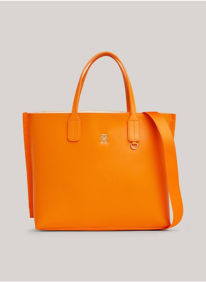 Women's Iconic Tommy Satchel - faux leather, Orange