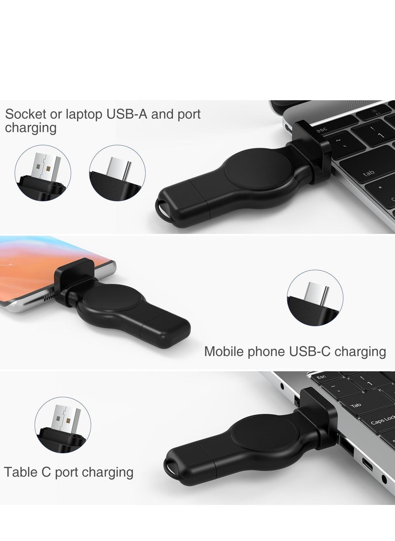 Wireless Smart Watch Magnetic Charger For Samsung Galaxy Watch 3/4/Active2 Black