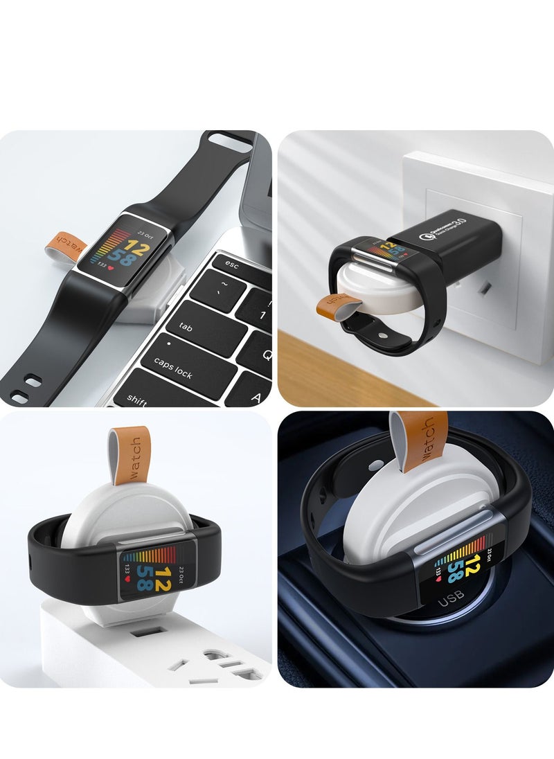 Smart Watch Wireless Magnetic Charger for Fitbit Charge 5 /Fitbit Luxe White