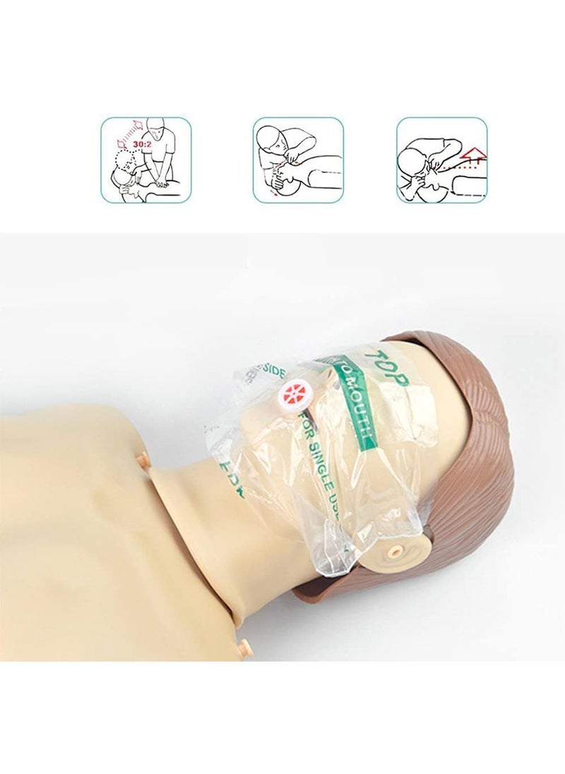10 Pcs CPR Face Shield Mask,CPR Emergency Breathing Mask,Keychain Keying Emergency Kit,CPR Face Shields Pocket Mask for First Aid or CPR Training,Safety & Survival Gear(Red-10)