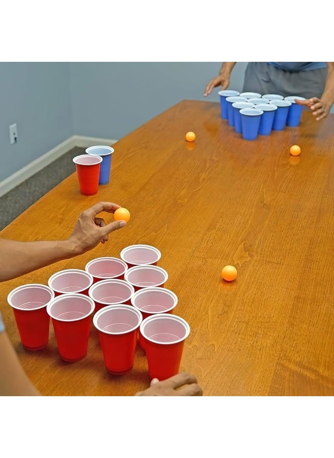 Beer Pong Set, Red Cups and Ping Pong Balls.