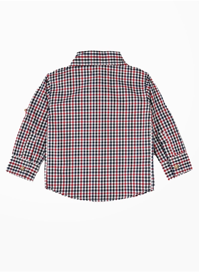 Boys' Multicolor Gingham Checkered Shirt