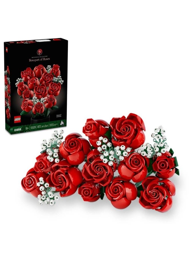 Icons Bouquet Of Roses 10328 Building Set (822 Pieces)