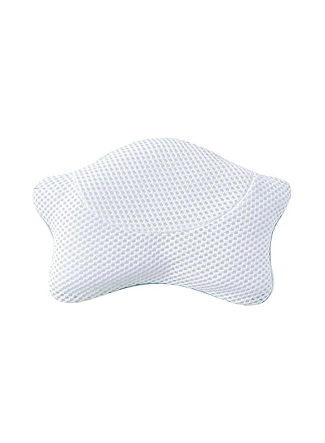 Non Slip Bathtub Pillow White/Blue