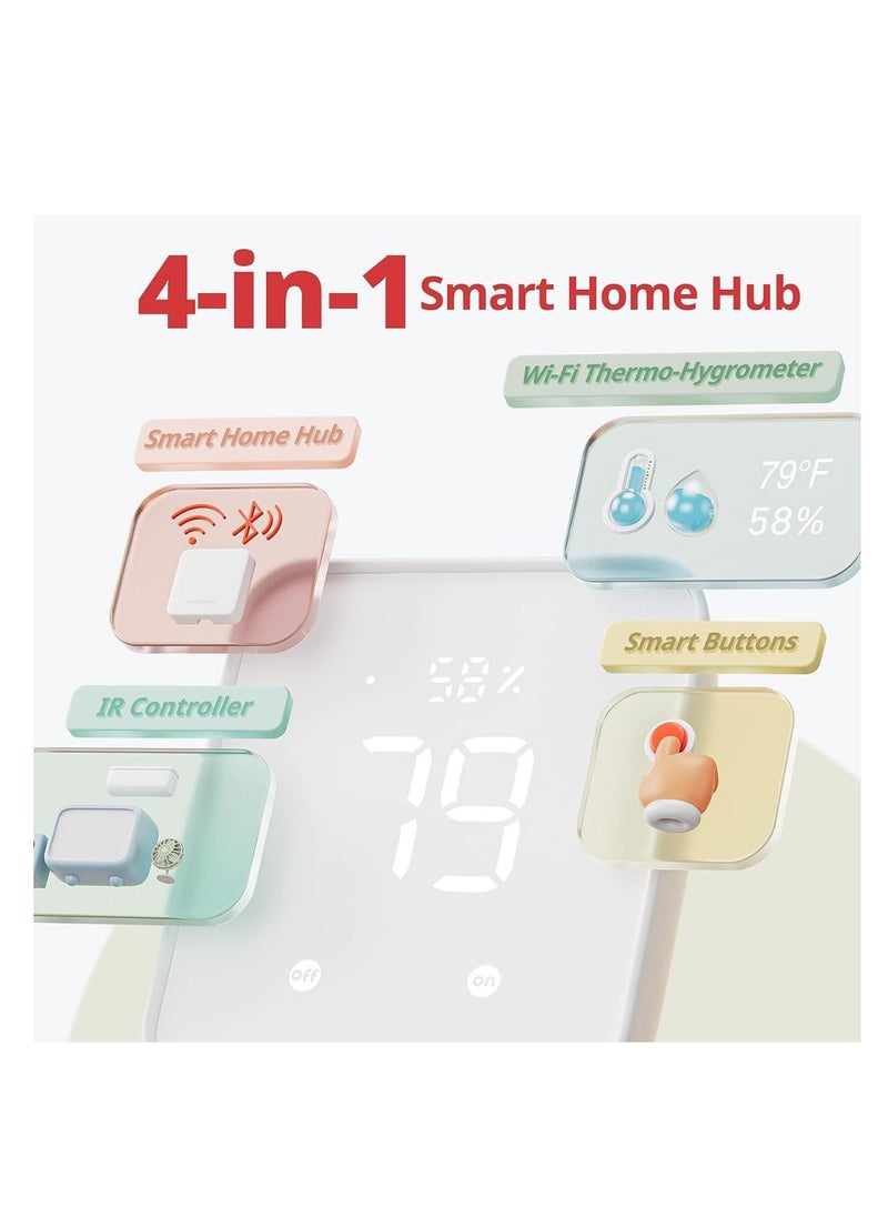 2 (2nd Gen), Work As A Wifi Thermometer Hygrometer, IR Remote Control, Smart Remote And Light Sensor, Link Switchbot To Wi-Fi (Support 2.4ghz), Compatible With Alexa & Google Assistant