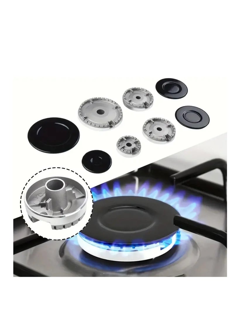 4pcs Concave Fire Extinguishing Cover + 4pcs Fire Splitter Set Sabaf Oven Burner Cover sabaf Gas Stove Burner Gas Stove Accessories Stove Burner Oven\Gas Stove Sabaf Burner Concave Set