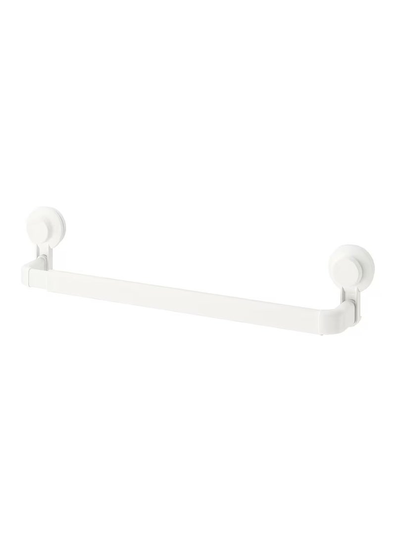 Towel rack with suction cup, white