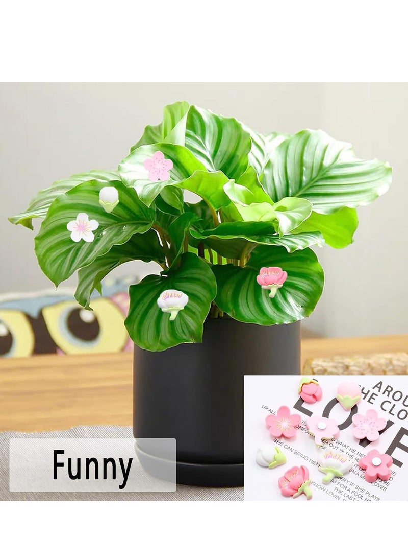 Plant Magnets Flowers for Potted Safe Magnet Charms Indoor Unique Gifts Set of 12 and Outdoor Decoration with a Touch of Humor