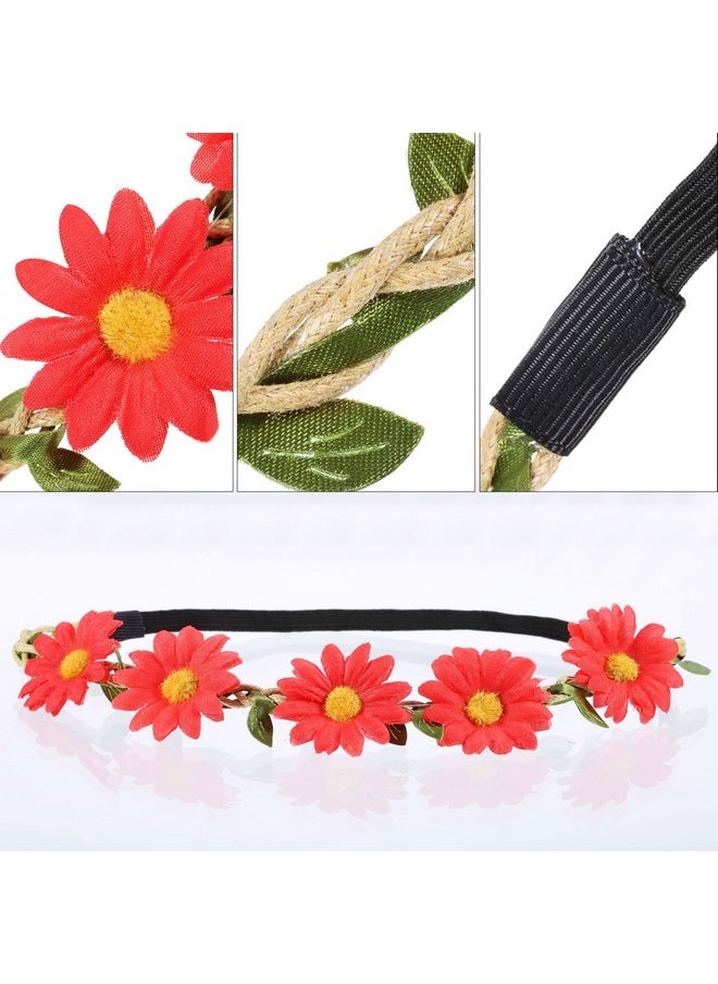 12 Pieces Multicolor Lady Girl Fashion Flower Crown Floral Garland Headbands For Festival Wedding Party