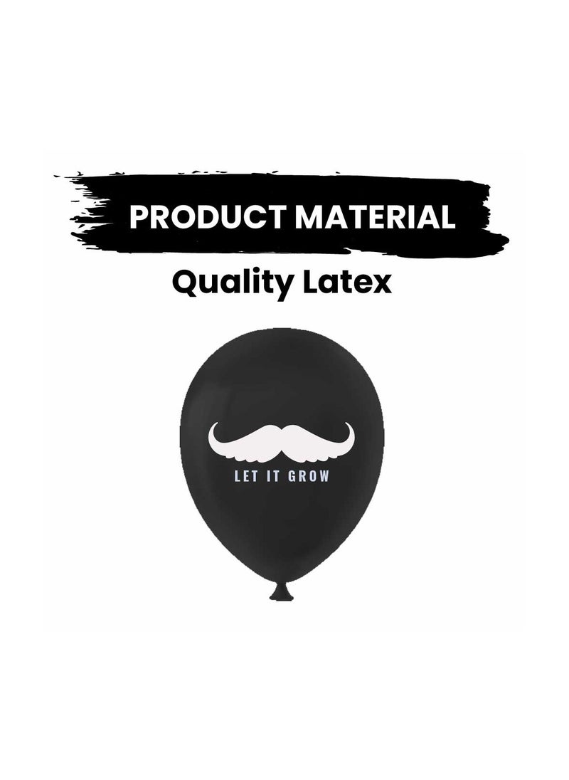 Movember Mustache Latex Balloons-Pack Of 50 ProstateCancer Awareness Balloons For Charity Events,Fundraisers  And Parties–Ideal For Decorating Events,Spreading Awareness