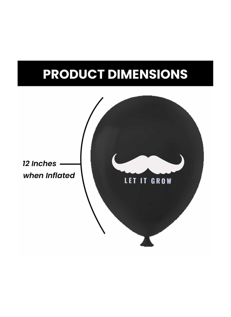 Movember Mustache Latex Balloons-Pack Of 50 ProstateCancer Awareness Balloons For Charity Events,Fundraisers  And Parties–Ideal For Decorating Events,Spreading Awareness