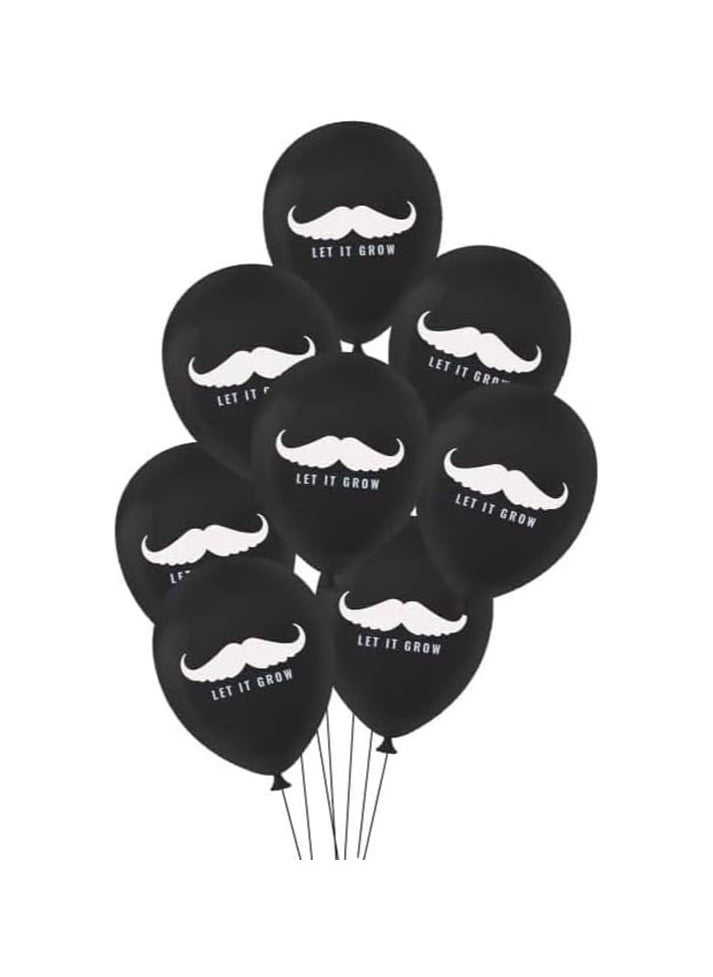 Movember Mustache Latex Balloons-Pack Of 50 ProstateCancer Awareness Balloons For Charity Events,Fundraisers  And Parties–Ideal For Decorating Events,Spreading Awareness