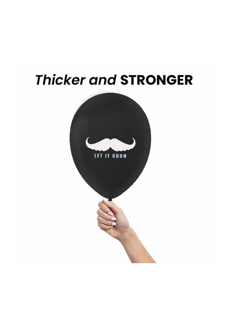 Movember Mustache Latex Balloons-Pack Of 50 ProstateCancer Awareness Balloons For Charity Events,Fundraisers  And Parties–Ideal For Decorating Events,Spreading Awareness