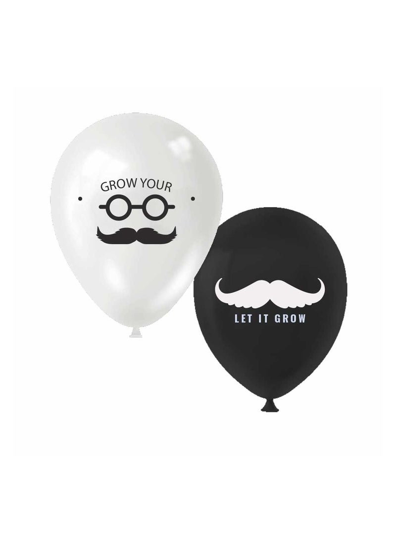 Movember Mustache Latex Balloons-Pack Of 50 ProstateCancer Awareness Balloons For Charity Events,Fundraisers  And Parties–Ideal For Decorating Events,Spreading Awareness