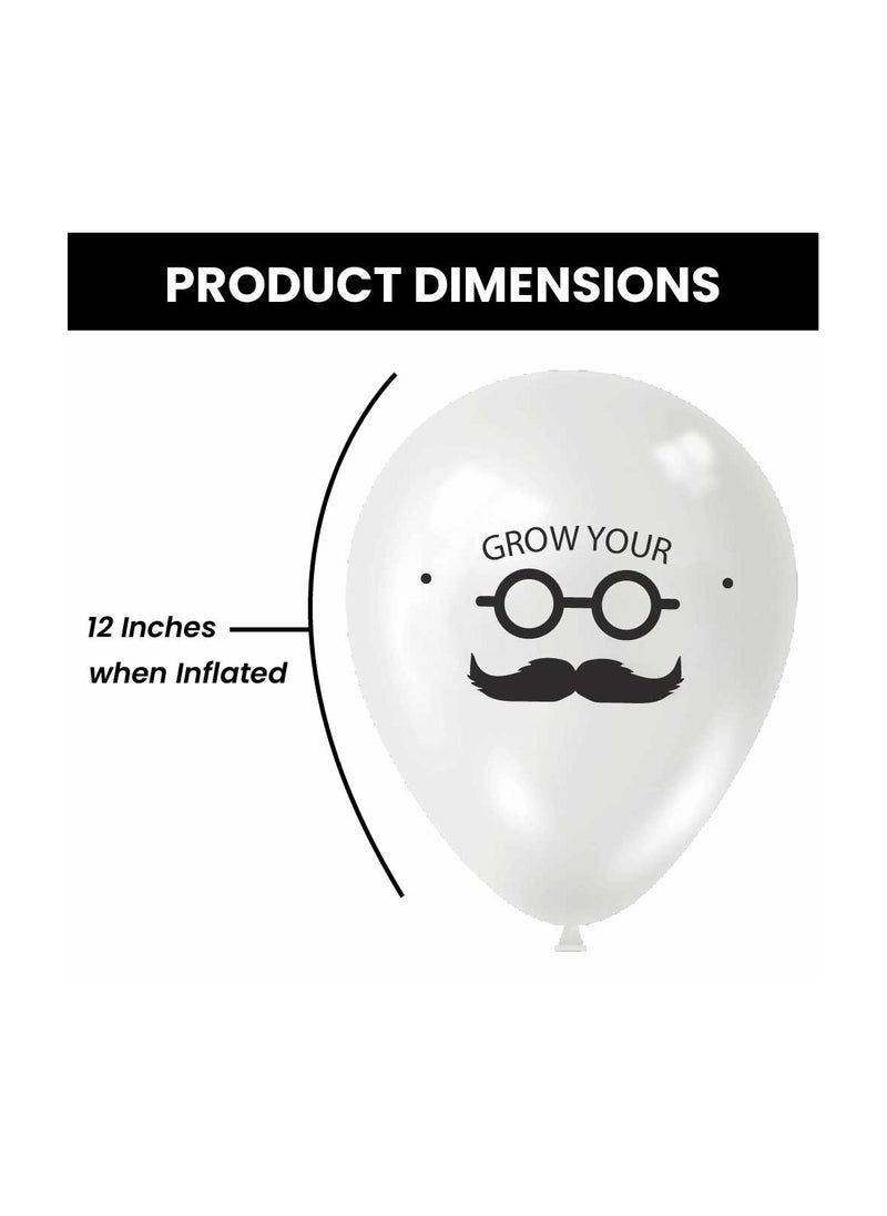 Movember Mustache Latex Balloons-Pack Of 50 ProstateCancer Awareness Balloons For Charity Events,Fundraisers  And Parties–Ideal For Decorating Events,Spreading Awareness