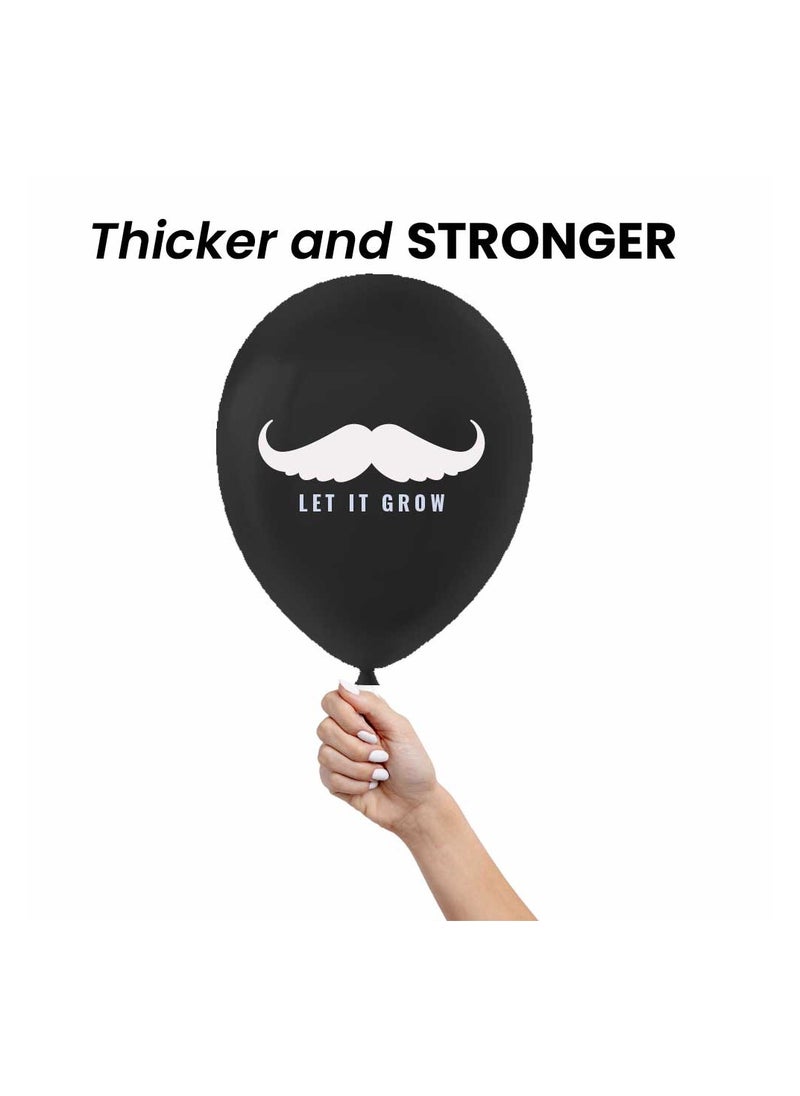 Movember Mustache Latex Balloons-Pack Of 50 ProstateCancer Awareness Balloons For Charity Events,Fundraisers  And Parties–Ideal For Decorating Events,Spreading Awareness