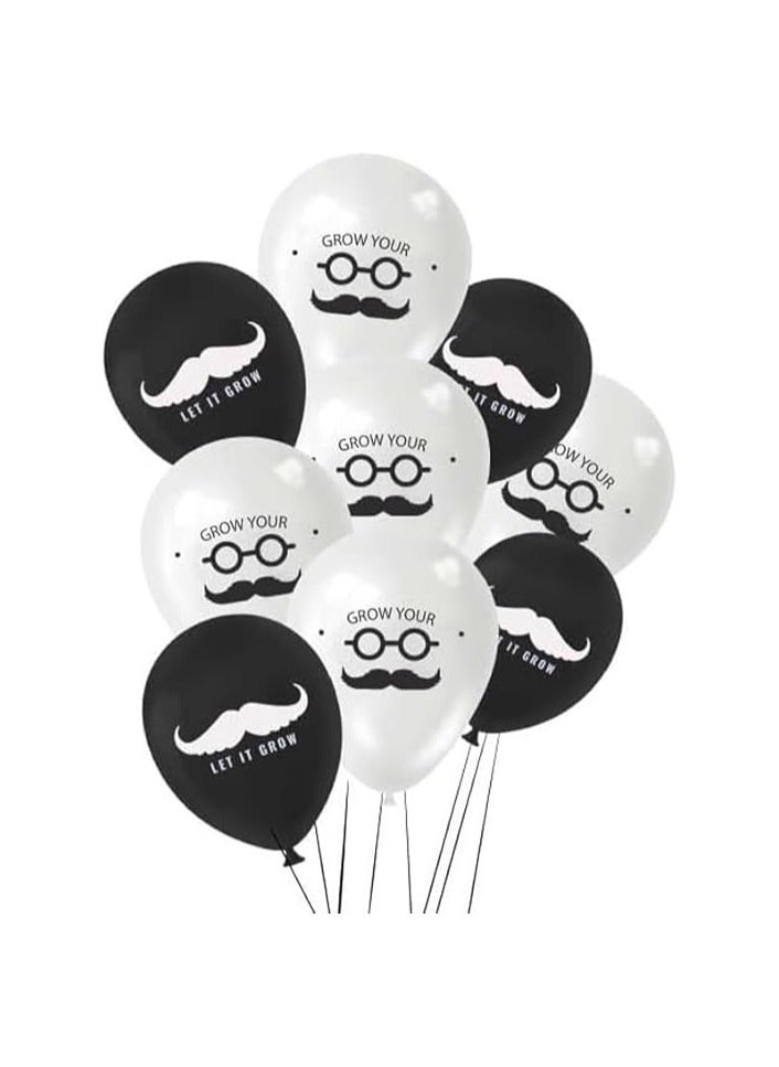 Movember Mustache Latex Balloons-Pack Of 50 ProstateCancer Awareness Balloons For Charity Events,Fundraisers  And Parties–Ideal For Decorating Events,Spreading Awareness