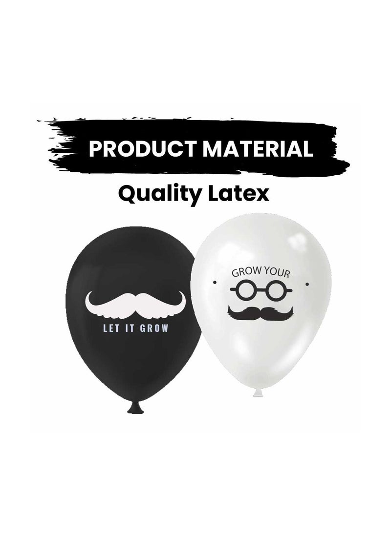 Movember Mustache Latex Balloons-Pack Of 50 ProstateCancer Awareness Balloons For Charity Events,Fundraisers  And Parties–Ideal For Decorating Events,Spreading Awareness