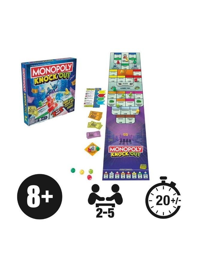 Monopoly Knockout Family Party Board Game