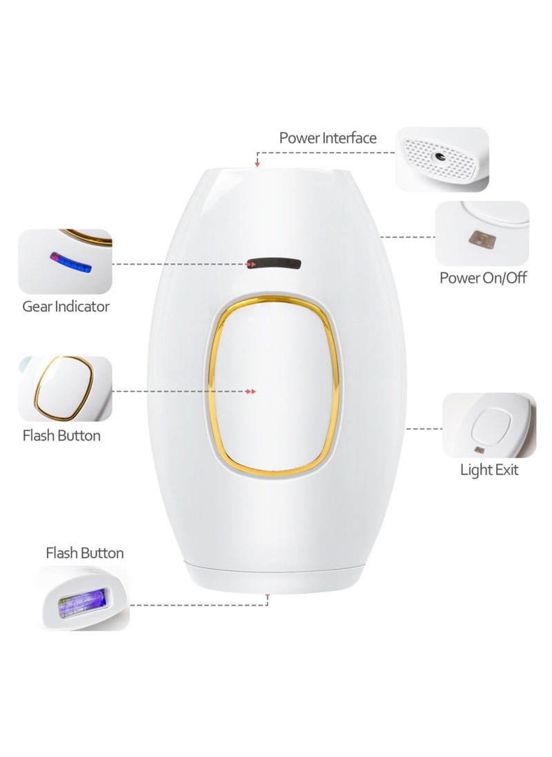 Laser Hair Removal IPL Epilators Device 500000 Flashes Epilators Hair Removal Machine Women Shaving Home Use Painless Body Shaver (Black)