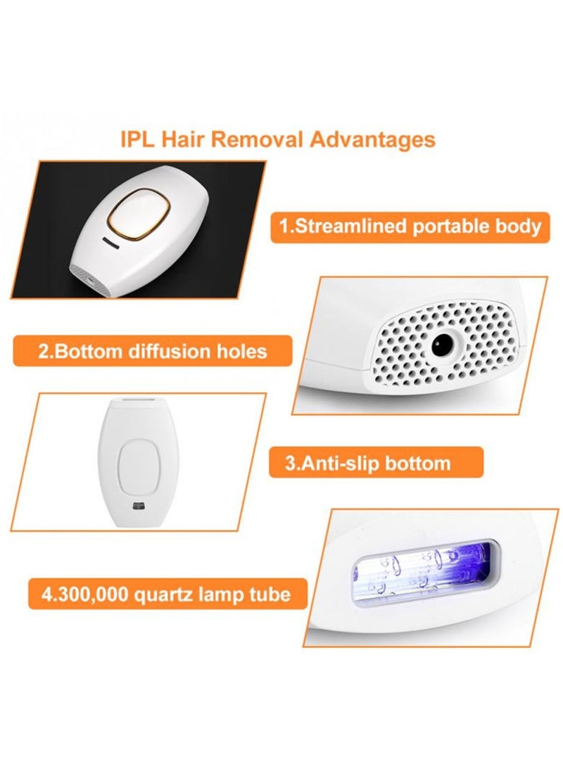 Laser Hair Removal IPL Epilators Device 500000 Flashes Epilators Hair Removal Machine Women Shaving Home Use Painless Body Shaver (Black)