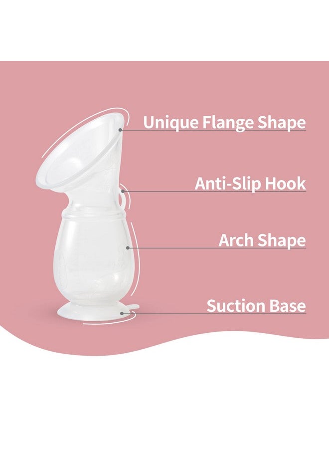 Manual Breast Milk Saver Pump Foodgrade Silicone Natural Suction Comes With A Sucker Stand 4 Oz
