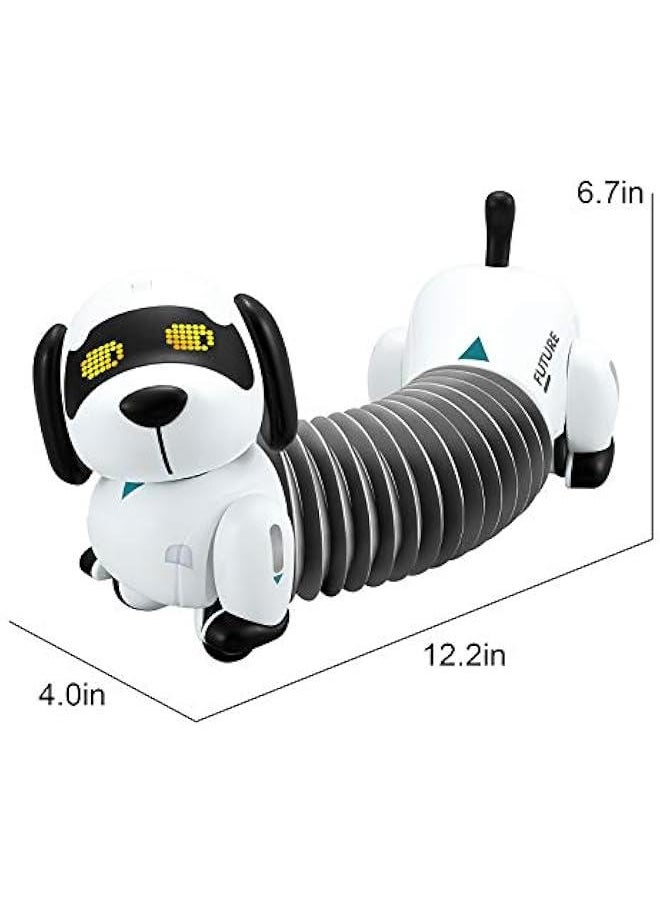 Robot Dog Remote Control Dachshund Puppy, RC Robotic Interactive Intelligent Walking Dancing Doggy Programmable Electronic Pet Toy with Music for Kids Age 6, 7, 8, 9, 10 Year Old