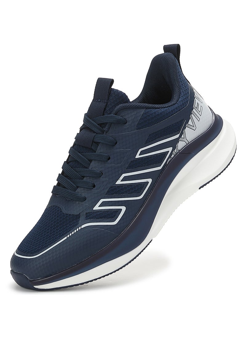 Athlesiure Men's Lace Up Walking Shoes Running Comfortable Tennis Breathable Non Slip Athletic Sports Shoes Gym Workout Cross Training Sneakers With Non-Slip Backing
