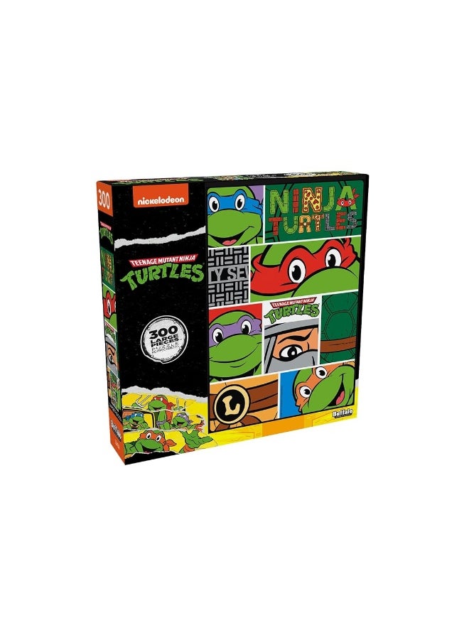 Buffalo Games - Viacom - TMNT Closeups - 300 Piece Jigsaw Puzzle for Families Challenging Puzzle Perfect for Game Nights