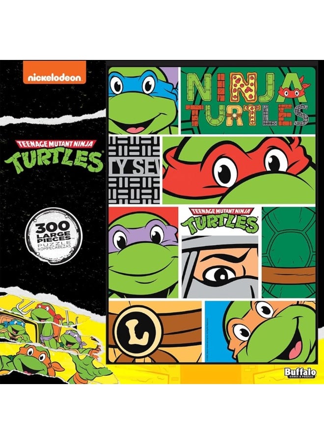 Buffalo Games - Viacom - TMNT Closeups - 300 Piece Jigsaw Puzzle for Families Challenging Puzzle Perfect for Game Nights