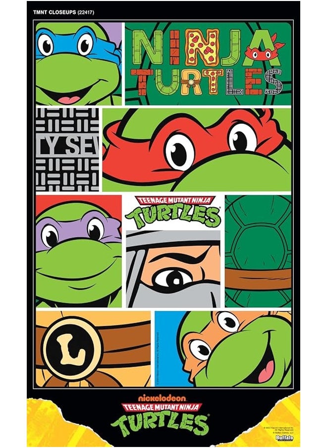 Buffalo Games - Viacom - TMNT Closeups - 300 Piece Jigsaw Puzzle for Families Challenging Puzzle Perfect for Game Nights