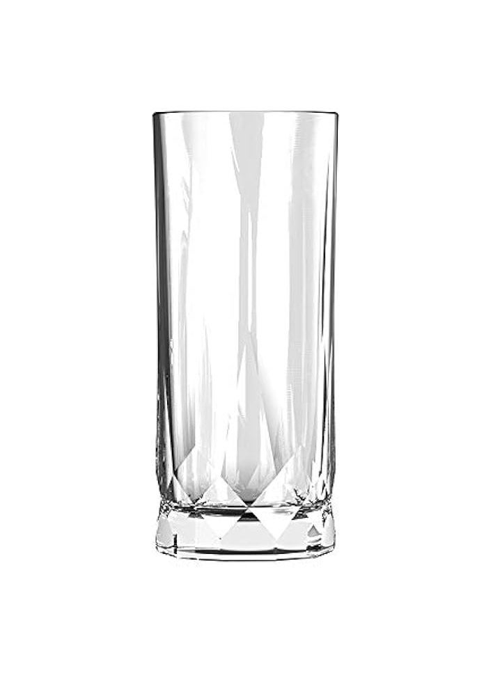 Glass, Set Of 6, Clear, 350 Ml, P02808, Highball Glass, Tall Glass, Beverage Glass, Long Drink Glass, Water Glass, Juice Glass