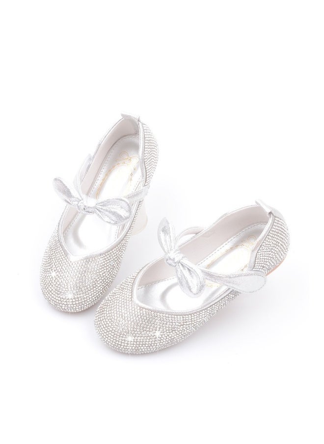 New Sequin Velcro Flat Bottomed Children's Shoes For Girls