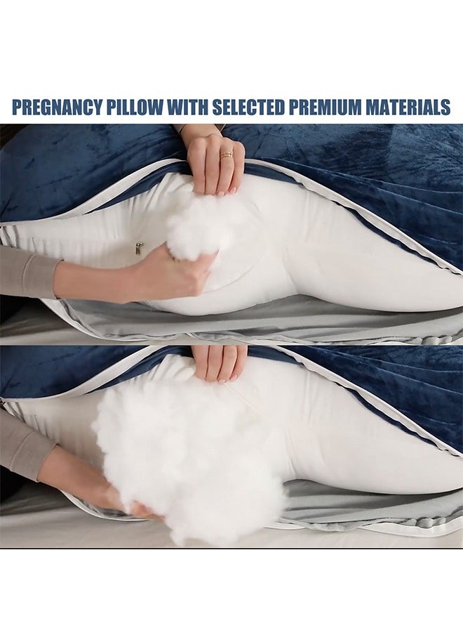 Pregnancy Pillows, 180cm Long Maternity Pillows with Removable Bean Velvet Cover, U-Shape Full Body Pillow, Pregnancy Pillows for Sleeping, Body Pillows for Adults, Maternity Pillow