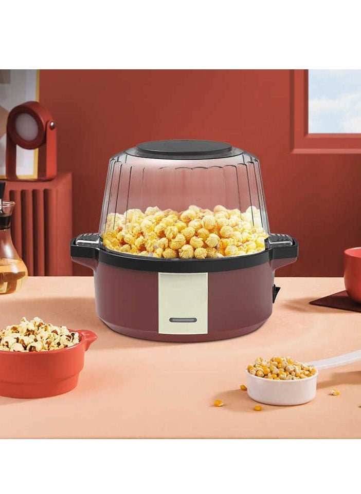 ST-9716 Stirring Hot Oil Home Mini Hot Air Electric Popper Popcorn Machine Maker With Large Lid