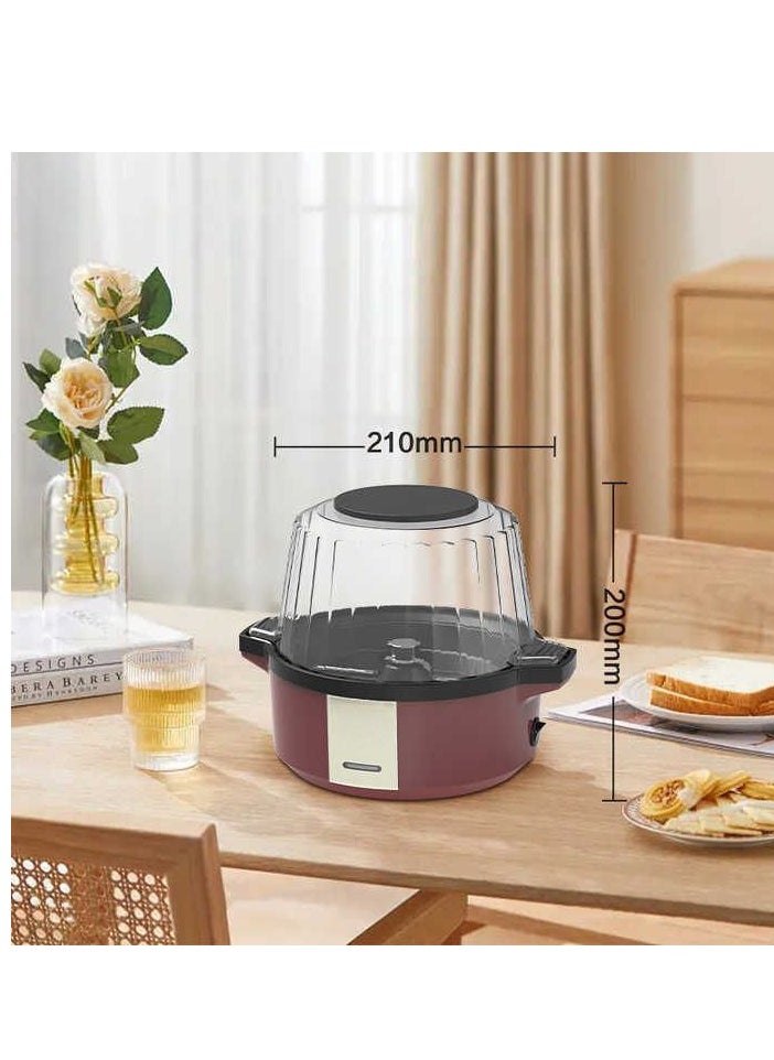 ST-9716 Stirring Hot Oil Home Mini Hot Air Electric Popper Popcorn Machine Maker With Large Lid