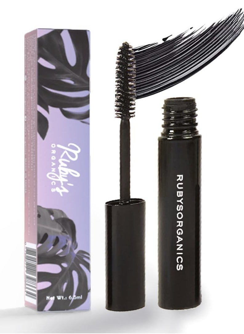 Natural Mascara - Non-toxic & Waterproof - Safe & Non-irritating for Sensitive Eyes - Black, 6.5ml