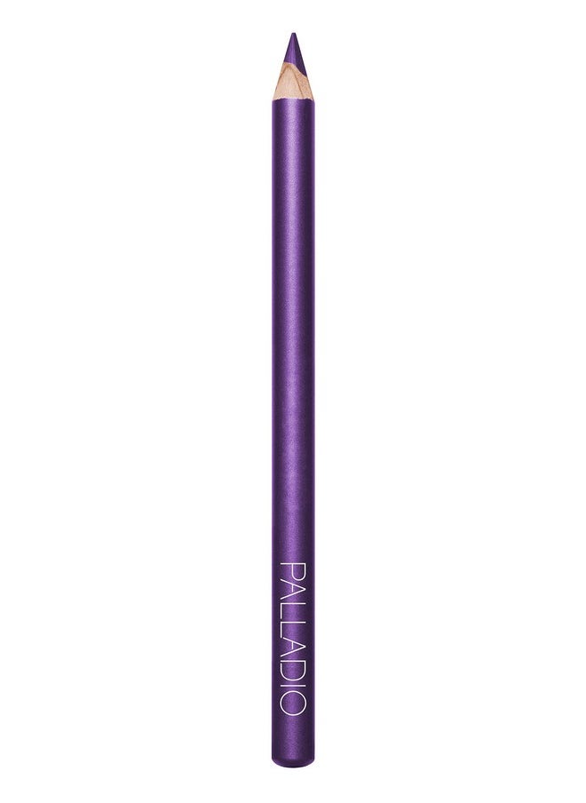 Wooden Eyeliner Pencil Thin Pencil Shape Easy Application Firm Yet Smooth Formula Perfectly Outlined Eyes Contour And Line Long Lasting Rich Pigment Electric Purple