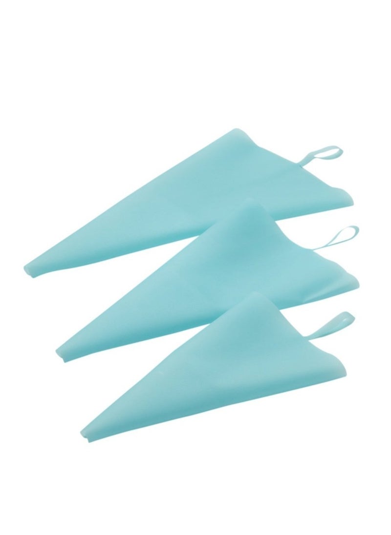 3 Piece Reusable Silicon Cake Pastry Bag Cream Icing Piping Bag Cake Decorating Bags Tools Set 3 in 1 S M L