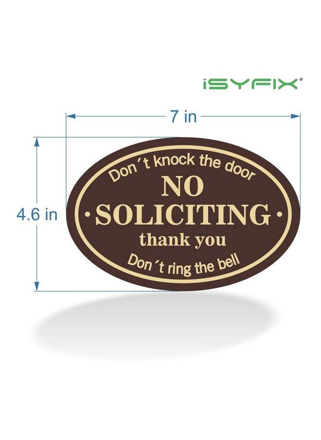 No Soliciting Sign Sticker For House Home & Business 4 Pack 7X4.6 Inch Premium Selfadhesive Vinyl Laminated For Ultimate Uv Weather Scratch Water And Fade Resistance Indoor & Outdoor